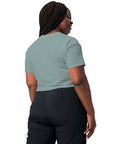 Mineral women's cotton crop top, plain back view.