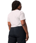 Orchid women's cotton crop top, plain back view.