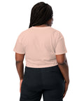 Pale Pink women's cotton crop top, plain back view.