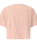 Pale Pink women's cotton crop top, plain back view.
