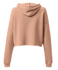 Stay Curious women’s Peach cropped hoodie, plain back and hood