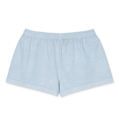Light Washed Denim women’s garment-dyed cotton shorts – plain back – ZIPZAPPA