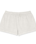 Vintage White women’s garment-dyed cotton shorts – plain back – ZIPZAPPA