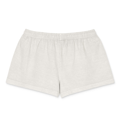 Vintage White women’s garment-dyed cotton shorts – plain back – ZIPZAPPA