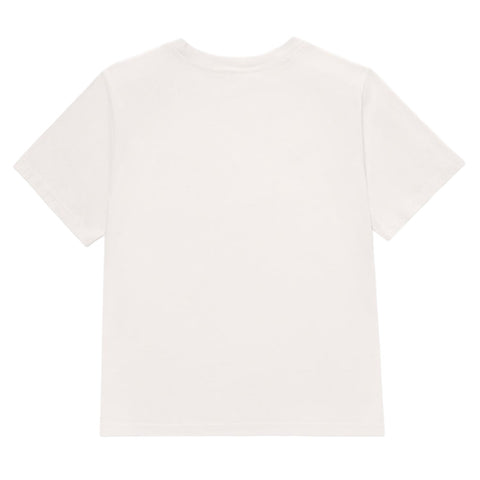 Karma Has No Deadline women's heavyweight garment-dyed tee in Vintage White – plain back, product view 2