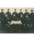 World War I French Officers Group Photo Postcard