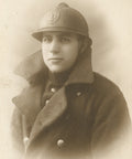 World War I French Soldier Photo Postcard – Adrian Helmet