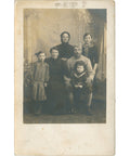 World War I French Soldier Photo Postcard - Family Portrait