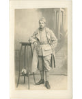 World War I French Soldier Studio Photo Postcard