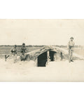 World War I French Soldiers at Dugout Postcard