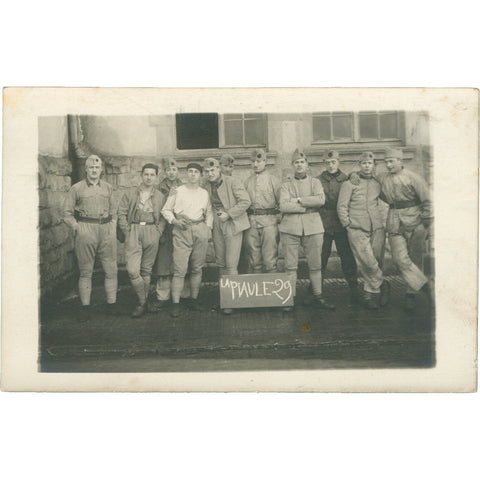 World War I French Soldiers at "La Piaule 29" Photo Postcard