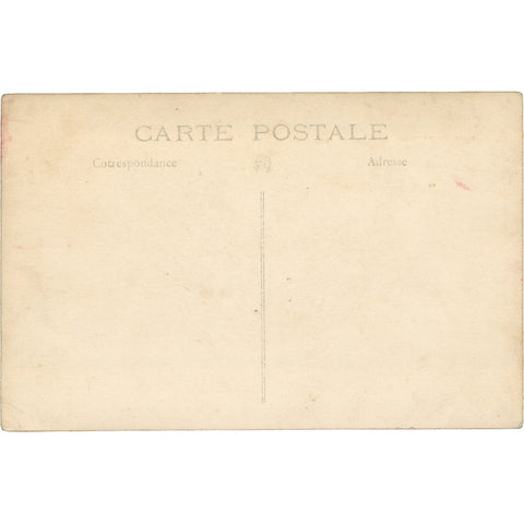 World War I French Soldiers Resting with Dog Postcard