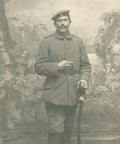 World War I German Soldier holds a sword Photo Postcard