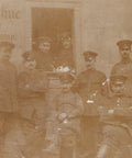 World War I German Soldiers at Canteen Photo Postcard