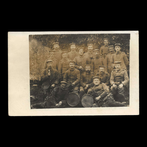 World War I Musicians Military Germany Soldiers Photo WW1 Postcard