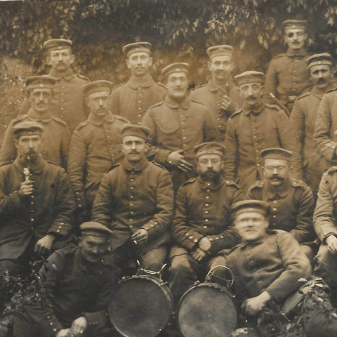 World War I Musicians Military Germany Soldiers Photo WW1 Postcard