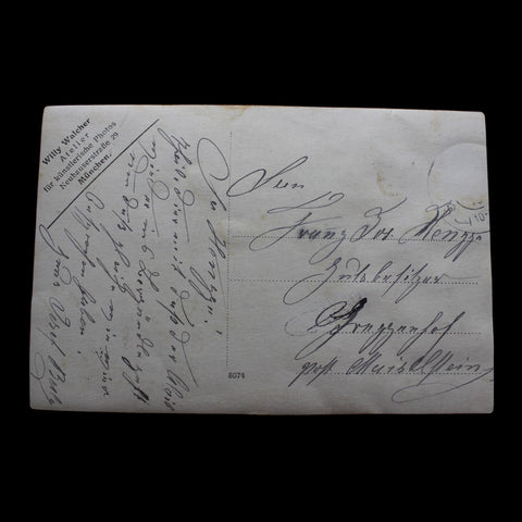 World War I Studio German Soldiers Military Antique Photo WW1 Postcard Army History