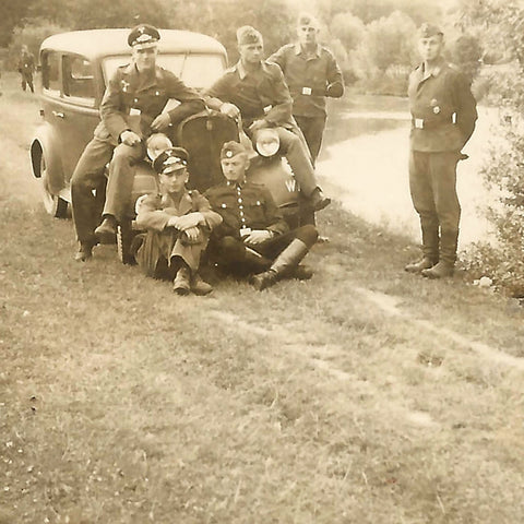 World War II Military Germany Soldiers Car Photo WW1 Photography