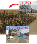 WW1 British 202nd Infantry Brigade Marching on Tonbridge High Street, Near Station Tavern Pub