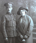 WW1 British’s Soldier and Wife World War I Era Studio Photo Postcard Army History