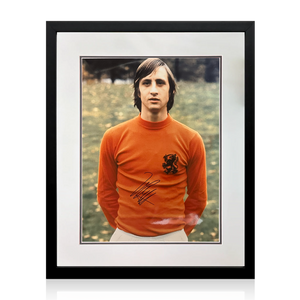 Johan Cruyff Signed Netherlands Photo Deluxe Mount Frame (AFTAL Authentication)