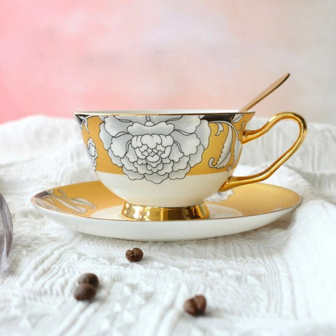 Tasse et soucoupe en porcelaine fine Regal Bloom