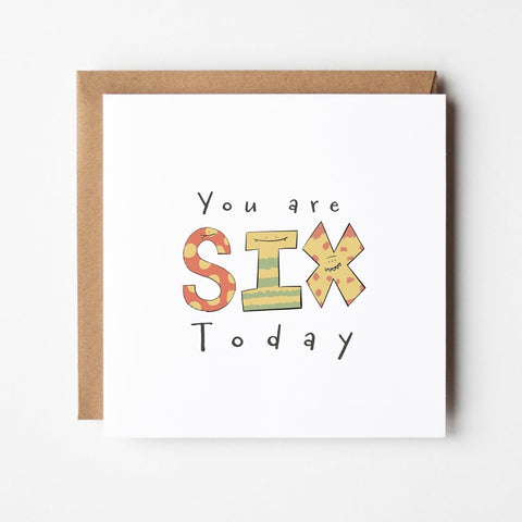 You Are 6 Today – Colourful Monster | Greeting Card