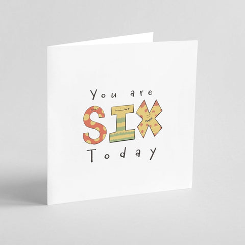 You Are 6 Today – Colourful Monster | Greeting Card