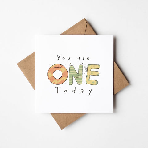 You Are One Today – 1st Monster | Greeting Card