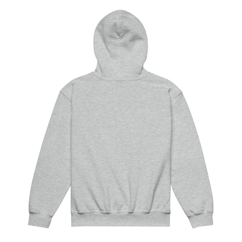 Sport Grey youth hoodie with a plain unprinted back.