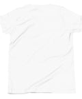 Dinosaur Motivation youth cotton tee in White – plain back – view 4