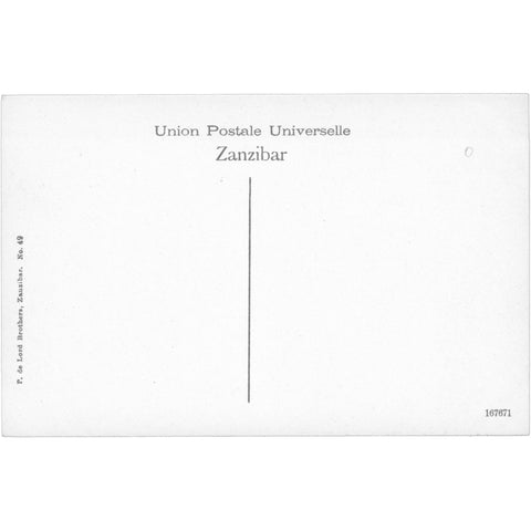 Zanzibar - Main Road and German Consulate Postcard