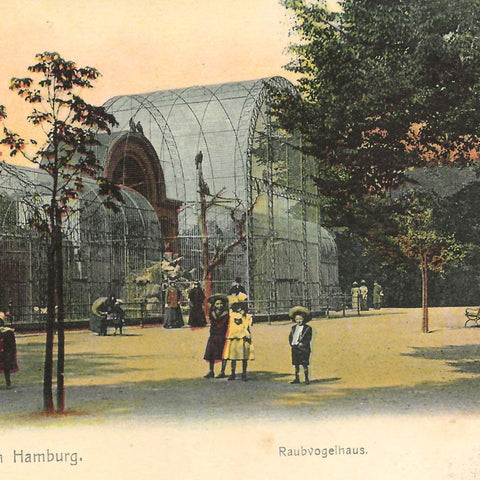 Zoological Garden in Hamburg - Raubvogelhaus Germany Postcard Vintage