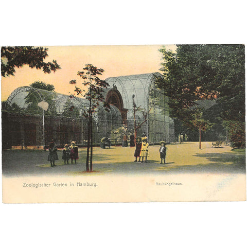Zoological Garden in Hamburg - Raubvogelhaus Germany Postcard Vintage