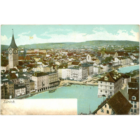 Zürich, Switzerland – Panoramic City View – Postcard Early 20th Century