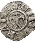 1194 - 1196 1 Denaro Henry VI and Constance Sicily Coin Italy