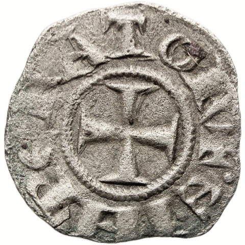 1194 - 1196 1 Denaro Henry VI and Constance Sicily Coin Italy