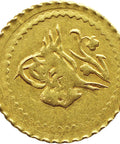 1227 A.H. 1/4 Zeri Mahbub Mahmud II Ottoman Empire Gold Coin