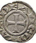 1250 - 1348 Denaro City of Ancona Italy Coin Silver