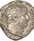 128 AD Roman Empire Coin Hadrian Denarius Silver Annona