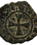 1296 - 1337 Denaro Kingdom of Sicily Coin Italy Federico III d'Aragona Messina Mint
