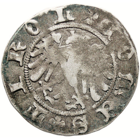1460 - 1490 1 Kreuzer Tyrol Austria Coin Sigismund Silver