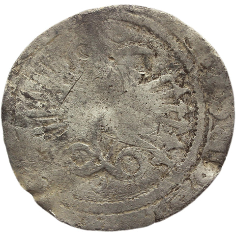 1469 - 1504 Half Real Spain Ferdinand of Aragon and Queen Isabella of Castile Hammered Silver Coin Seville