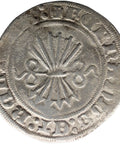 1474 - 1504 1/2 Real Ferdinand and Isabella Coin Spain Castile Silver Burgos Mint