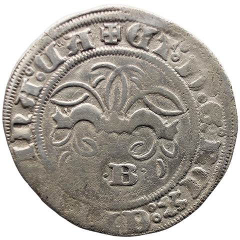 1474 - 1504 1/2 Real Ferdinand and Isabella Coin Spain Castile Silver Burgos Mint