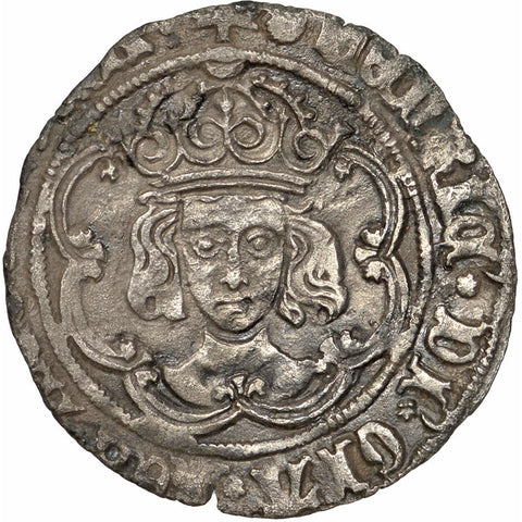 1493 - 1495 Henry VII Groat England Coin Silver Facing Bust issue, class III b, mm. escallop