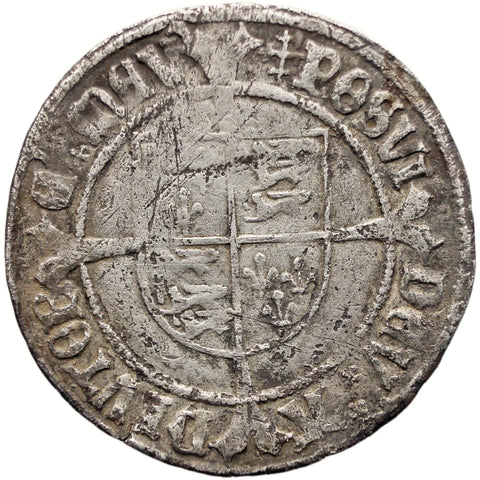 1504 - 1505 Henry VII Groat England Coin Silver Profile issue, Regular type, Cross - crosslet