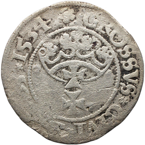 1534 Groschen Gdansk Coin Poland Silver Sigismund I the Old