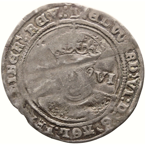 1551 – 1553 Edward VI Sixpence 3rd period Fine Silver Issue England Coin London Mint