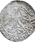 1565 Half Groschen / Groat Lithuania Sigismund II Augustus Coin Silver